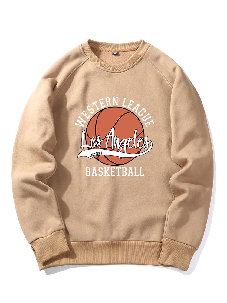 Los Angeles Basketball Print Sweatshirts