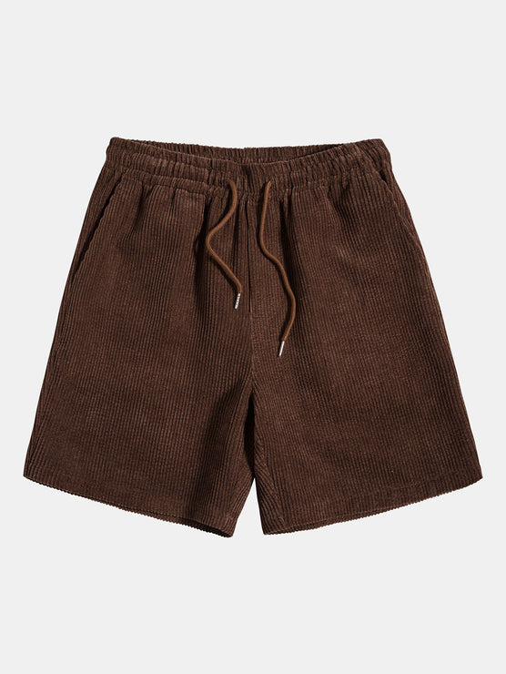 Corduroy Solid Shorts
