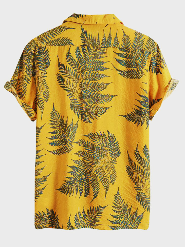 Camicie di stampa piante tropicali