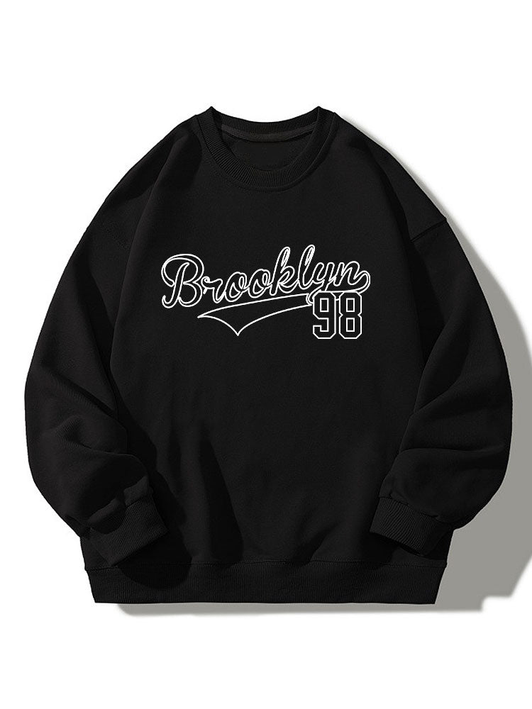 Brooklyn 98 Print Relaxed Sweatshirt
