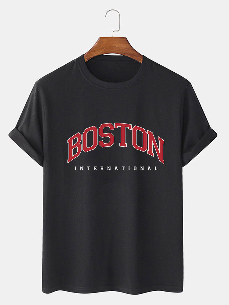 Boston Print T-Shirt & Shorts