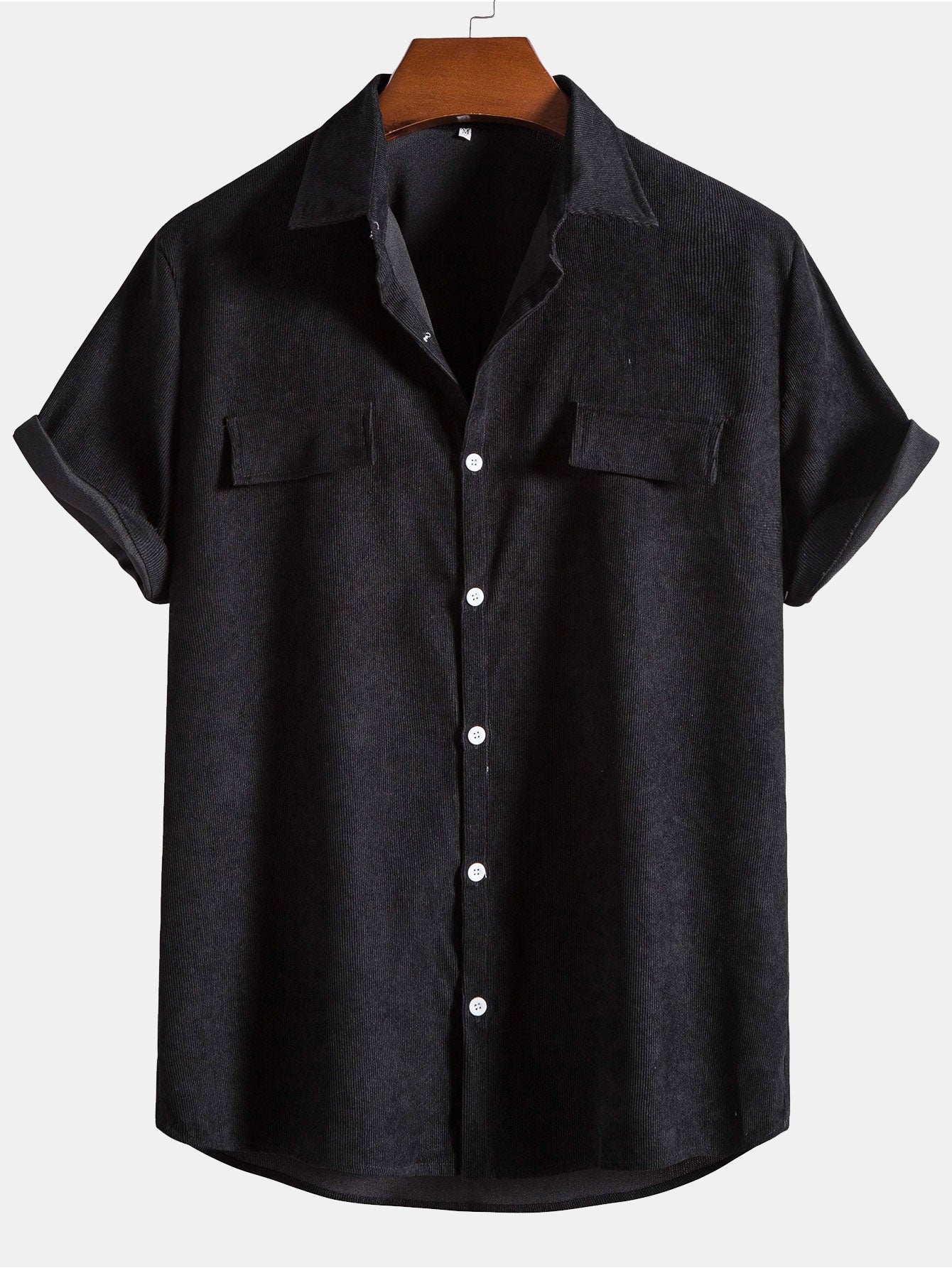 Corduroy Short Sleeve Button Up Shirt