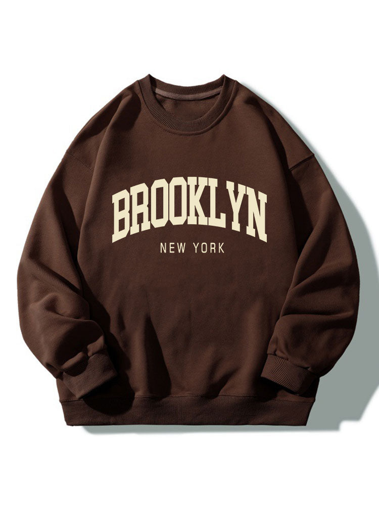 Brooklyn Print Relaxed Sweatshirt
