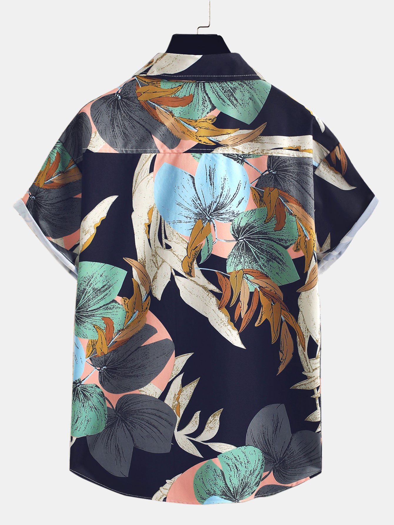 Tropical Print Button Up Shirt