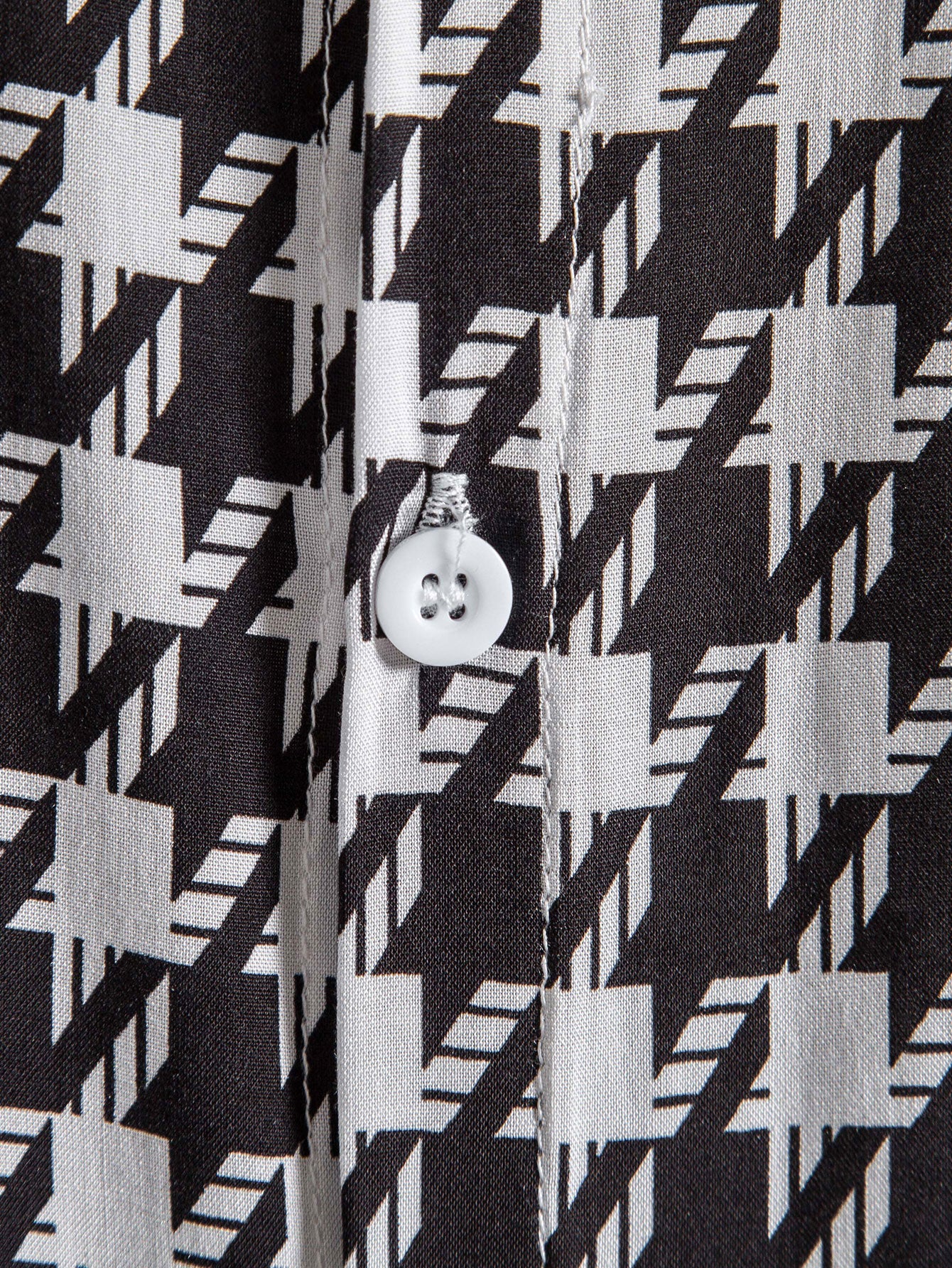 Black And White Geometric Print Shirt