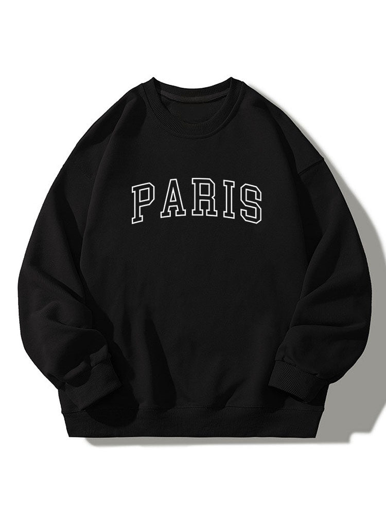 Paris Print Relaxed Sweatshirt