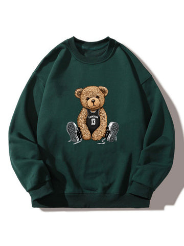 London Bear Print Relaxed Sweatshirt