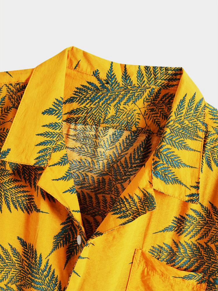Camicie di stampa piante tropicali