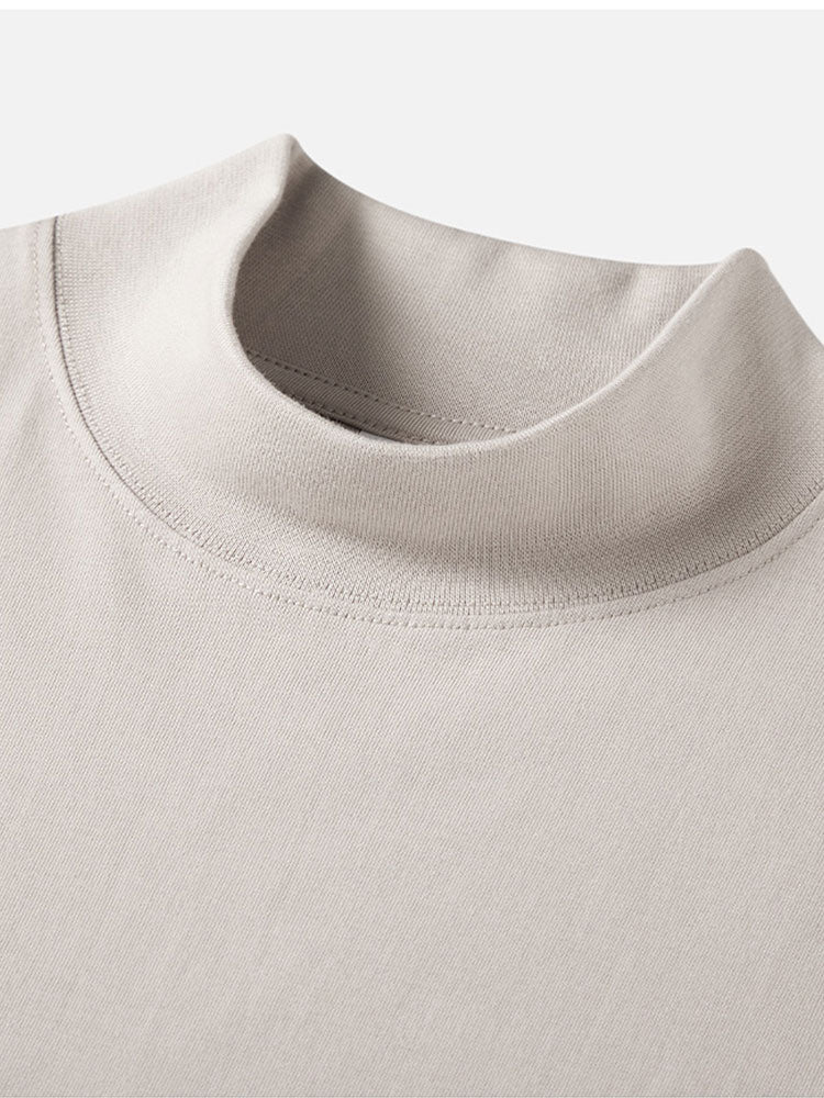 3 Pieces Basic Long Sleeve Mock Neck T-Shirt