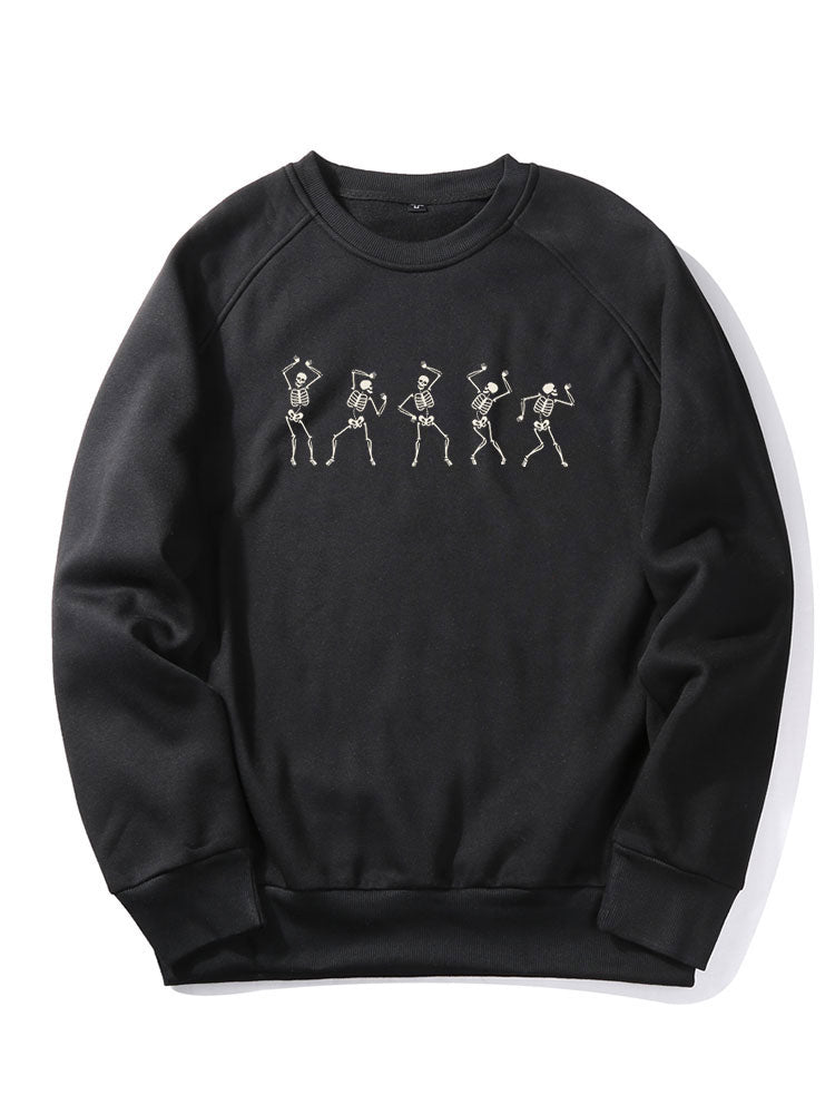 Dancing Skeleton Print Sweatshirt