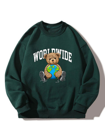 Worldwide Bear Crew Neck Relaxed Sweatshirt