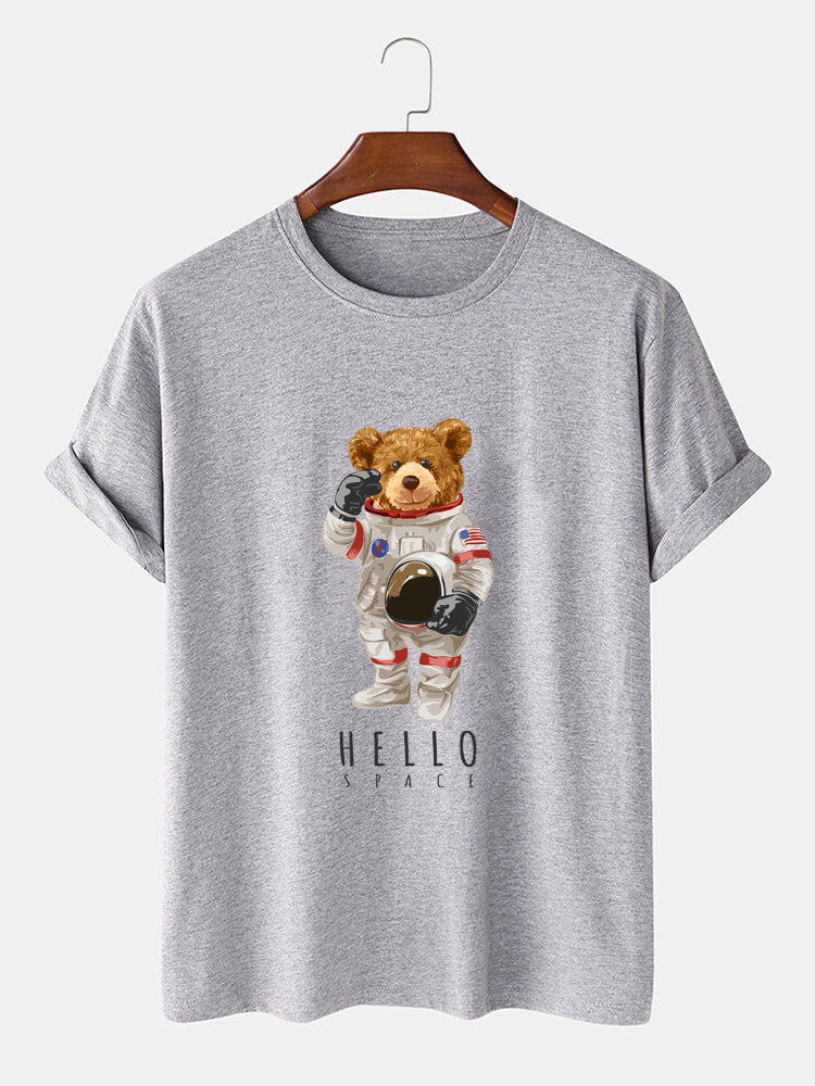 Astronaut Bear Print T-Shirt & NASA Print Shorts