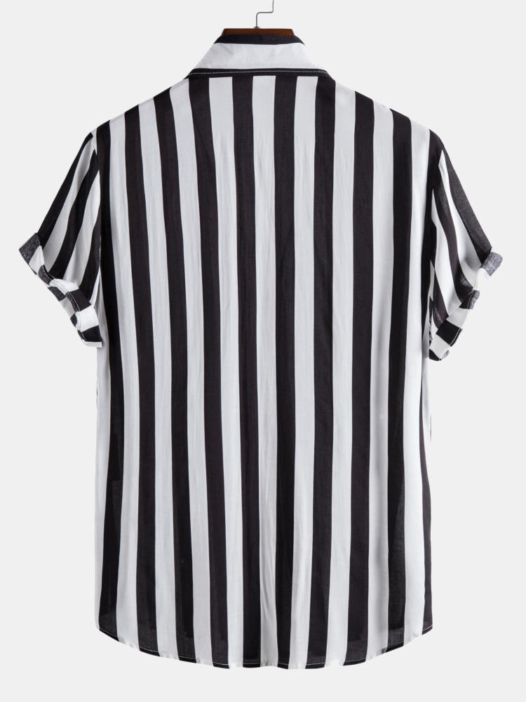 Wide Stripes Cotton Shirts