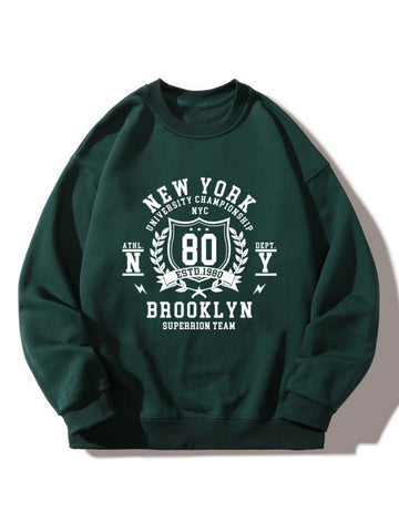 New York Varsity Print Relaxed Sweatshirt