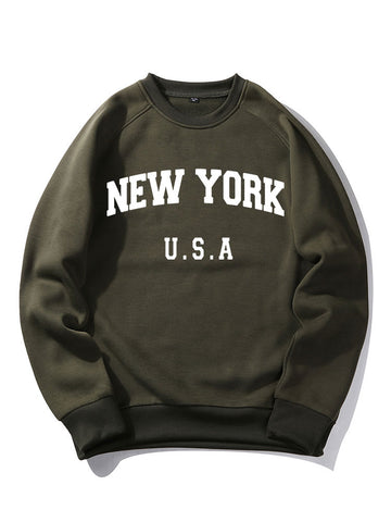 New York Letter Print Sweatshirt