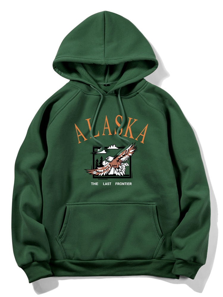 Alaska Eagle Print Hoodie