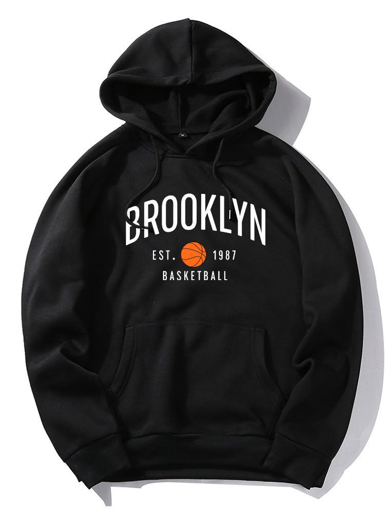 Brooklyn Basketball Print Hoodie