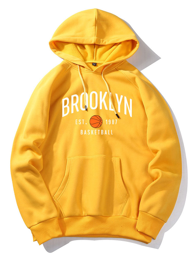 Brooklyn Basketball Print Hoodie