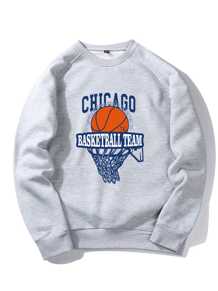 Chicago Basketball Print Sweatshirts