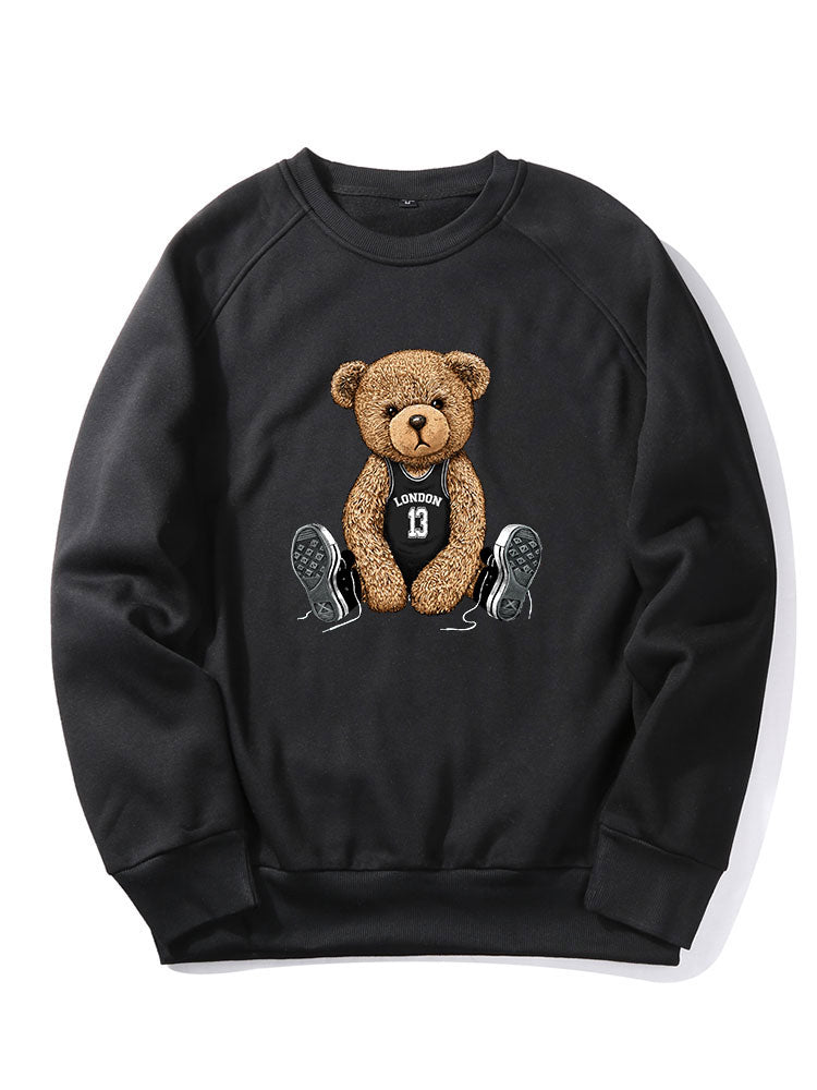 London Bear Print Raglan Sleeves Sweatshirt